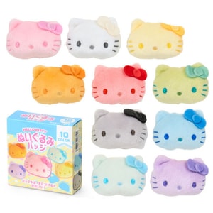 【日本直邮】日本 SANRIO Hellokitty彩色毛绒胸针徽章盲盒10款 随机发一款