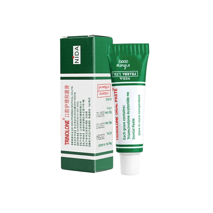 Thai Oral Ulcer Gel - For adults and children with oral ulcers, painful mouth, excessive heat, blistering and damaged mucous membranes. 5g per tube.