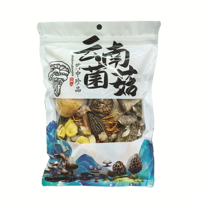 서운진방 버섯탕 팩 - 농산물, 건조식품, 특산품, 윈난성 다채로운 버섯탕 베이스 팩, 닭고기탕, 버섯 팩 - 영양 만점의 맛있는 수프, 훠궈 재료, 100g, 저칼로리, 다이어트용 버섯탕 팩