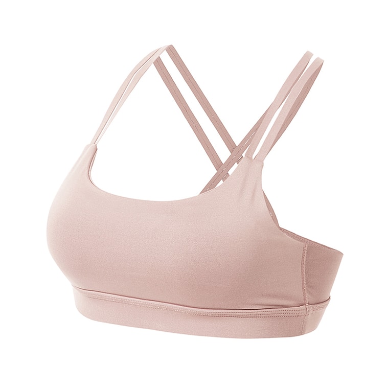 中国直邮 暴走的萝莉 双肩带运动文胸 无钢圈聚拢bra/桃栗红#/M 6