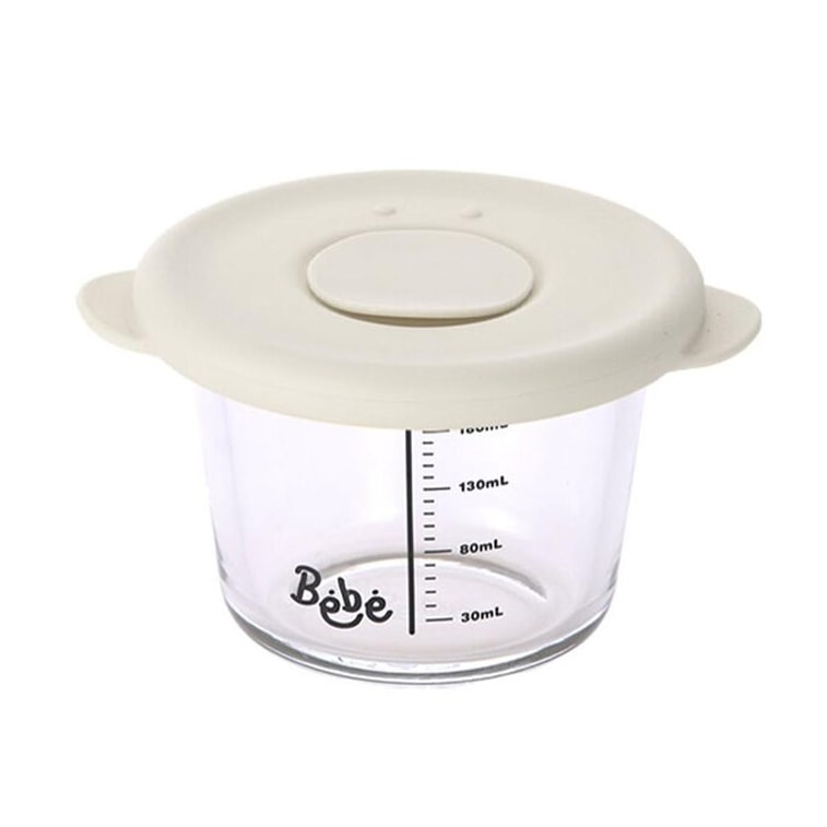 밀폐형 유리 이유식 용기 (BPA-Free, 크림 샌드 색상 3개입) 4