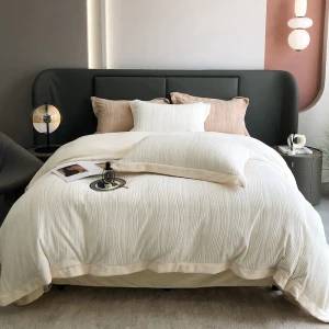 【中国直送】Lulabuy Winter Story ミルクベルベット寝具 4 点セット 寝具シーツ キルトカバー ホームベッド 4 点セット Xuexiang キングサイズ