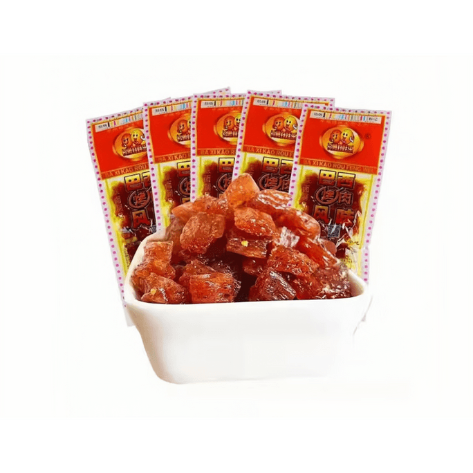 [중국에서 온 다이렉트 메일] 창용월 브라질 바베큐 매콤 스트립 다시마 맛 향수를 불러일으키는 8090년대 매운 글루텐 어린 시절 캠퍼스 간식 13g*5봉