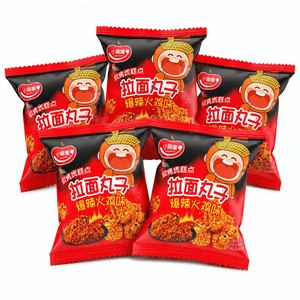 Spicy Turkey Noodle Balls, Extra Hot Crispy Dry Ramen Snack, Pack of 5