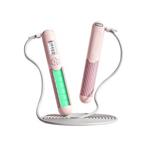New Fitness Weight Loss Weight Counting Charging Cordless Jump Rope Smoke Pink 3m Steel Wire Rope