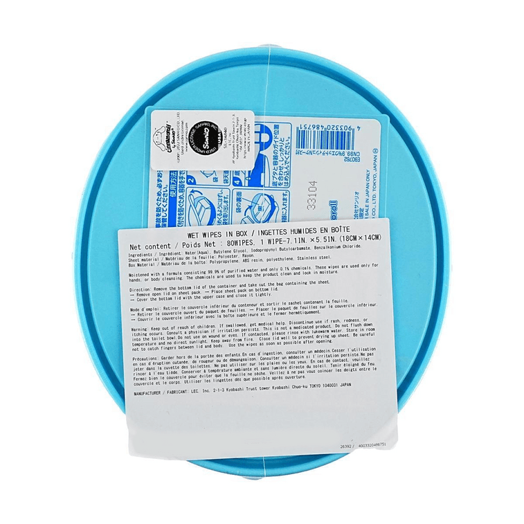 日本LEC Sanrio三麗鷗 大耳狗 濕紙巾盒裝 80片入 3