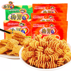 【中国直邮】狗牙儿锅巴8090后怀旧香辣小零食20g*5