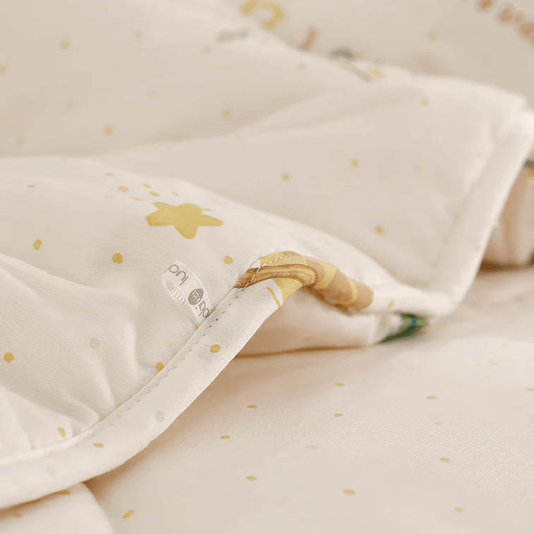 [중국 직접 우편] 루오라이 홈 텍스타일 어린이용 A급 코튼 대두 항균 부드러운 실크 이불 - 굿나잇 엘리펀트 겨울 이불 200*230cm 퀸 사이즈에 적합 4