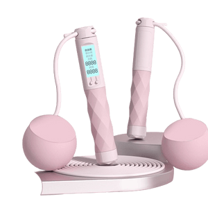 Cordless Jump Rope with Weighted Balls Pink【Home Fitness Equipment】Good4