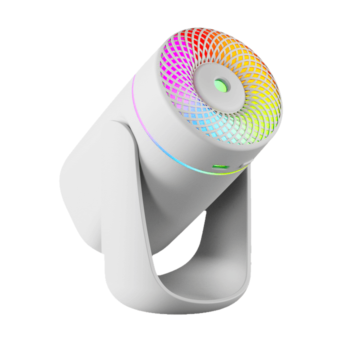 【中國空運直郵】 晶雅家 加濕器迷你便攜七彩夜燈搖頭車載香薰霧化器迷你型噴霧 白色 一台裝