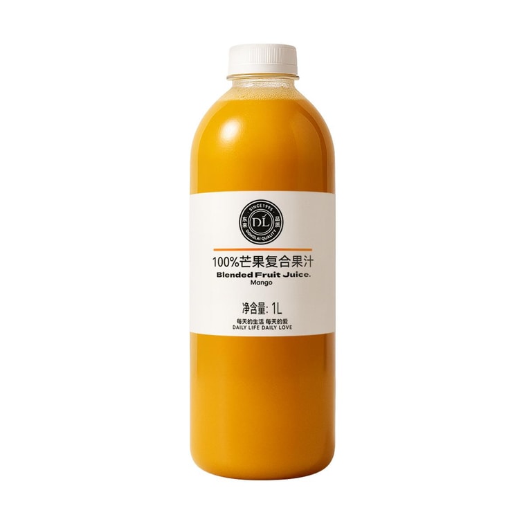 胖东来 100%芒果复合果汁+100%橙汁 1L*2瓶【2种口味组合装】【配料干净0糖0脂低卡】【网红爆款】 5