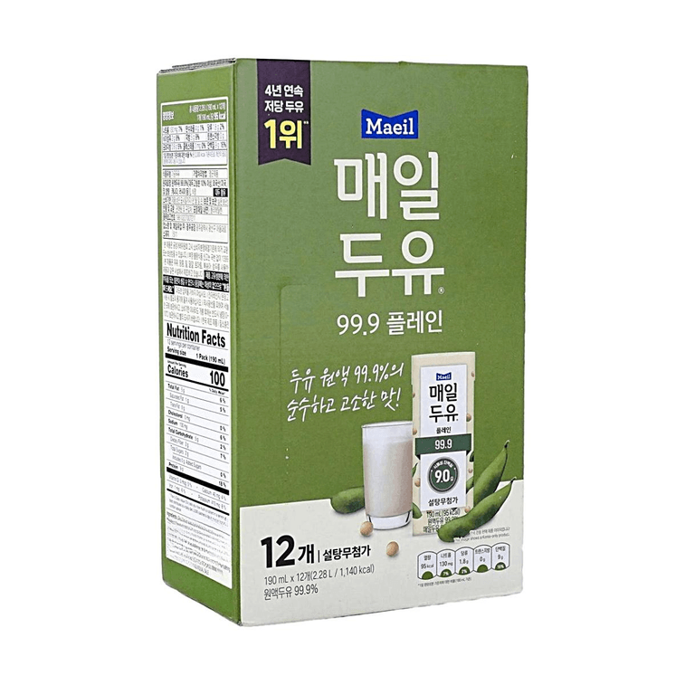 Soy Milk 99.9% Plant Protein, 6.4fl oz*12 Packs, 76.8fl oz【No Added Sugar and Artificial Flavor】【Vegetarian】 3
