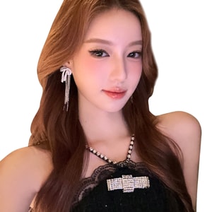 [중국 직배송] HSPM 양방향 리본 태슬 귀걸이, 독특한 디자인, 고급스러운 우아함, 최신 인기 스타일, 1쌍