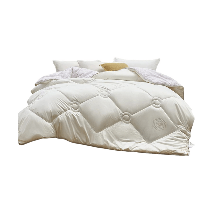 Australian Imported Wool Quilt, Four-Season Antibacterial Filling, Thickened Dorm Warm Quilt, White 150cm*210cm