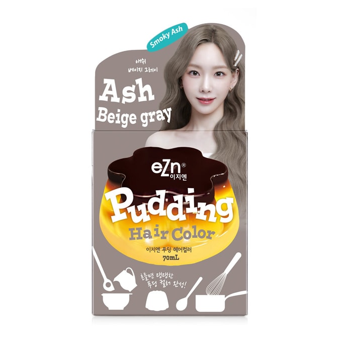 eZn Shaking Pudding Hair Color #Ash Beige Gray 140ml