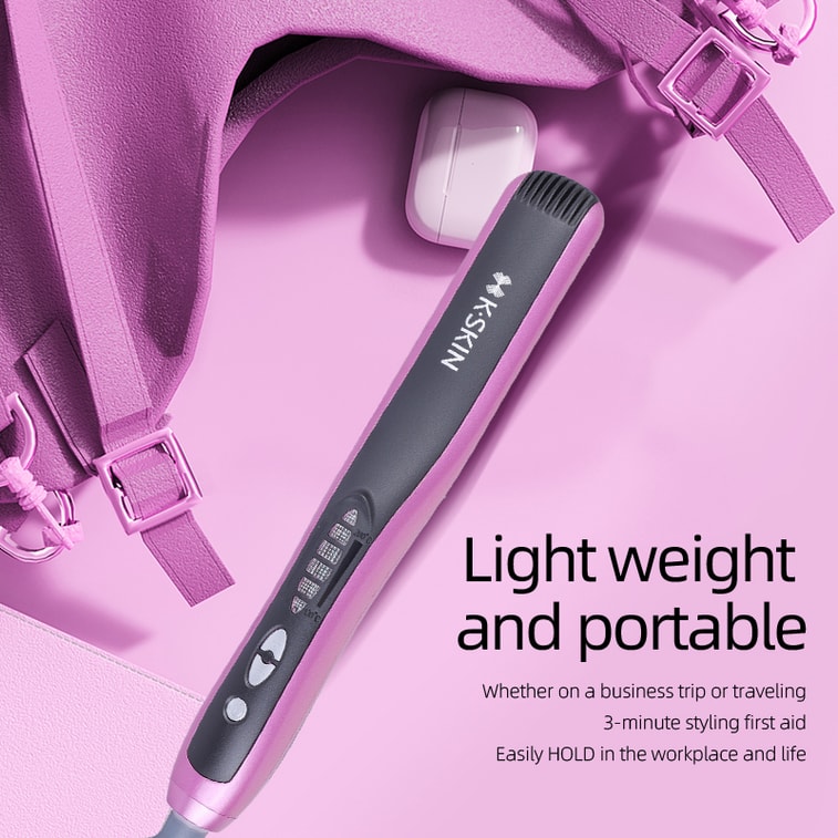 金米 直髮梳 不傷髮 直捲兩用 捲髮棒 夾板拉直 內扣短髮 KD388C 1台 4