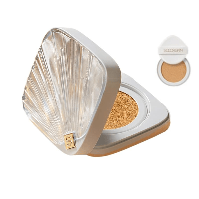 Shell Sun Protection Ivory Air Cushion Moisturizing Concealer With Replacement Core 12g*2 Boxes