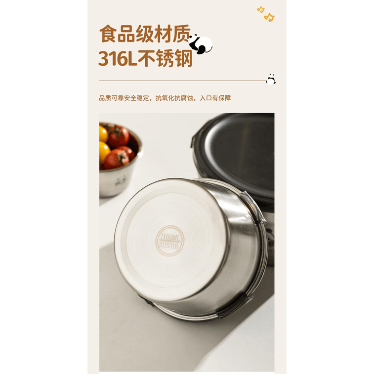 Modern Housewife 316L Stainless Steel Insulated Lunch Box 400ml*1 Piece 3