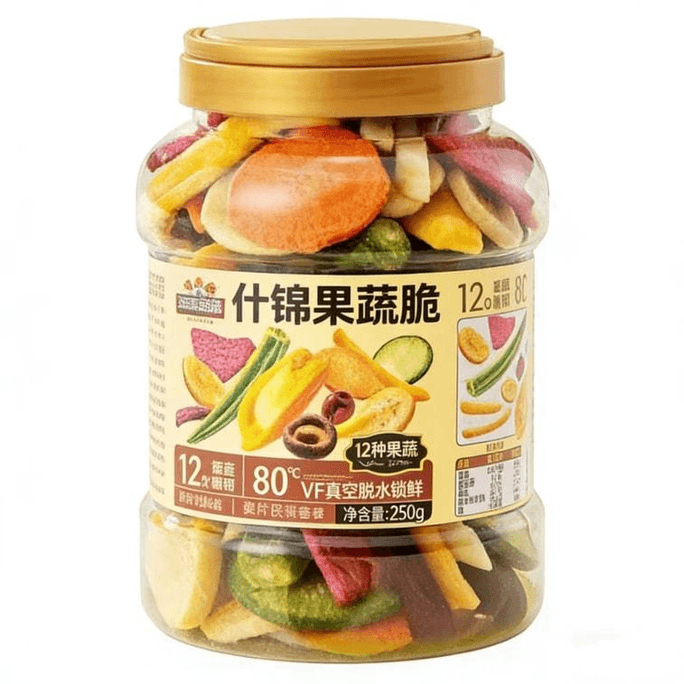 삼지송서 12가지 과일 채소 칩 혼합 채소 과일 말린 잡화 간식 종합 250g*1통