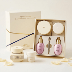 Royal Regina Energetic Recharging Cream Special Set, 50ml + 50ml Refill + Mini Skincare Set