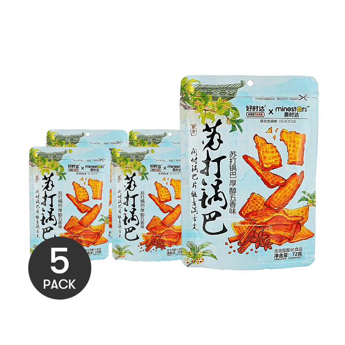 好時達 蘇打鍋巴 厚醇五香味 72g *5【5份超值裝】