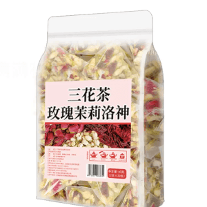 【中国直送】三花女神茶 ローズジャスミン茶 ローゼルコンビティーバッグ 小袋30枚*1袋