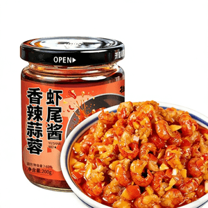 【中國直郵】 禦膳味 蒜蓉蝦尾醬龍蝦香辣下飯菜尾醬 200g 麻辣小龍蝦拌飯拌麵瓶裝原味微辣醬