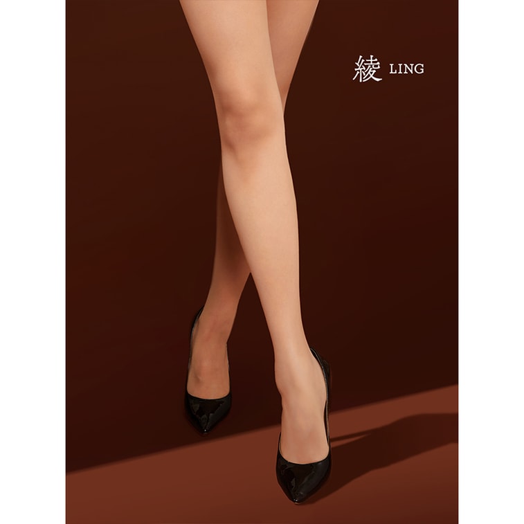 【中国直邮】 绫Lingerie 「绝」3D透明超薄打底丝袜 自然隐形防掉裆 春夏款 3D-加固T裆-M码「155cm~175cm」黑色 (1双 4