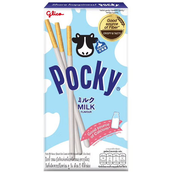 Pocky Biscuit Stick Coated with Milk Flavour 40g