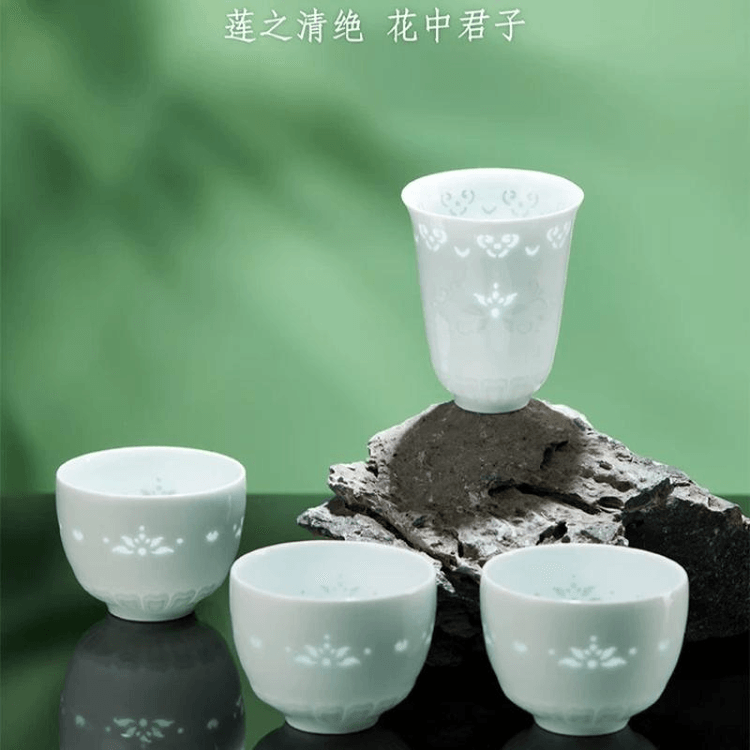 中国直邮】故宫文创 连连如意玲珑茶具礼盒套装 1壶4杯 32.5*17.5*11.5