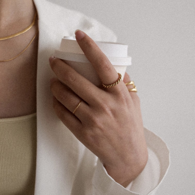 SHAPES STUDIO 极简麻花戒指 一个 US6 3