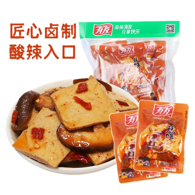 [중국 직배송] 유유 버섯맛 건두부, 개별 포장, 즉석 조리 식품, 268g