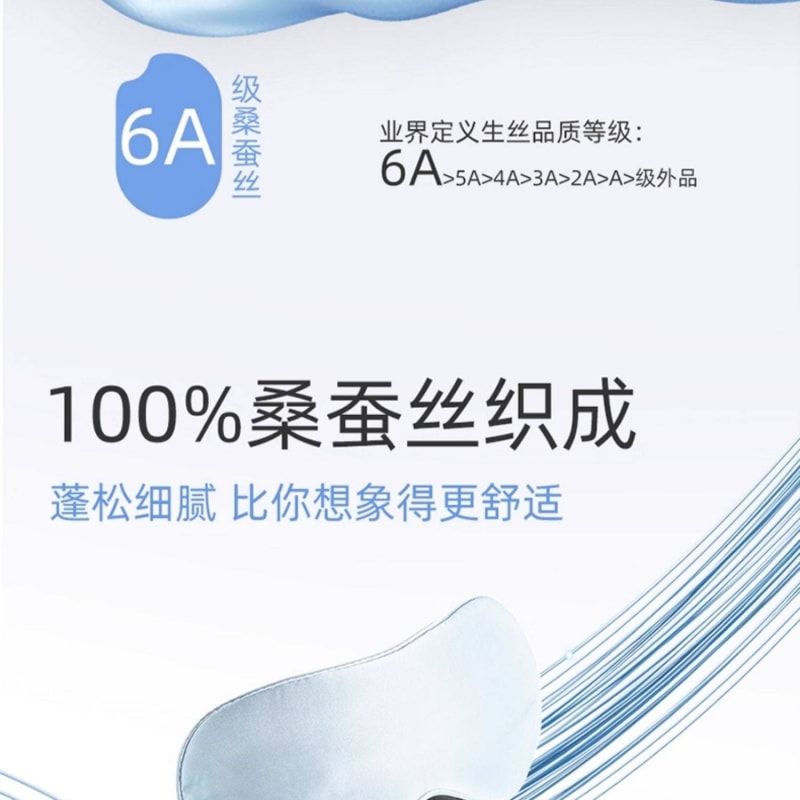 【中國直郵】 珍惜明 真絲眼罩遮光睡眠眼罩透氣桑蠶絲真絲眼罩睡眠專用 霧灰色 16姆米