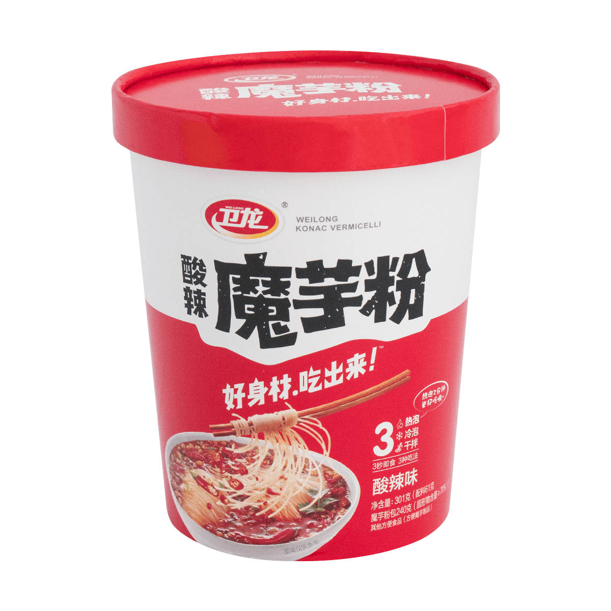 卫龙酸辣魔芋粉301g怎么样
