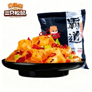 【中国直邮】 三只松鼠 红油面皮115g懒人方便面速食面麻酱宽面凉皮拌面