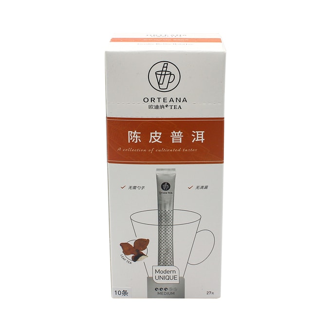 Yaodu Bafang Odina Bang Bang Tea 10 과일 티백 3-in-1 귤 껍질 푸얼 차 27g