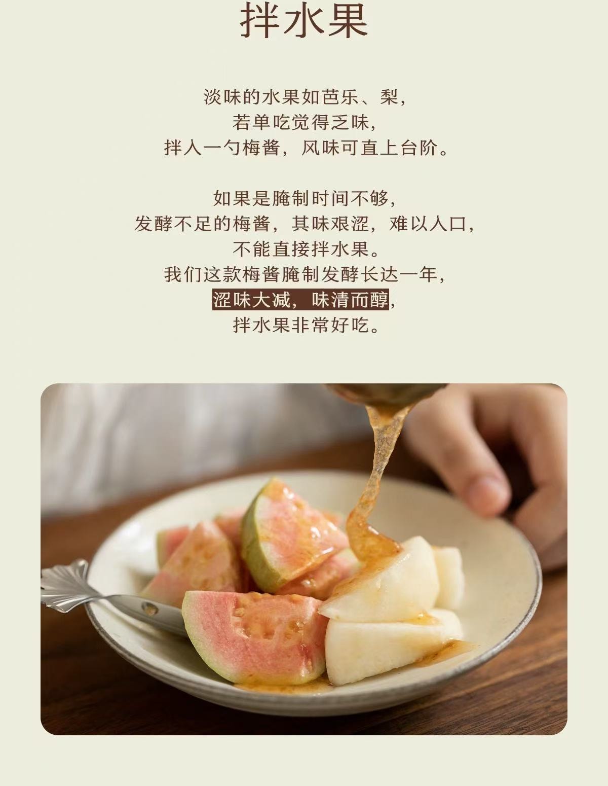 【中国直邮】 南食召 梅酱400g*1瓶 酸甜带咸·青梅熬制 青梅子酸梅酱 烧鹅烤鸭叉烧蘸酱