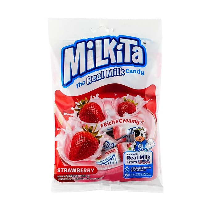 印尼Milkita 草莓奶昔糖果 100g