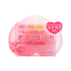 【日本直邮】 日本 PELICAN 去角质光滑蜜桃美臀皂 80g