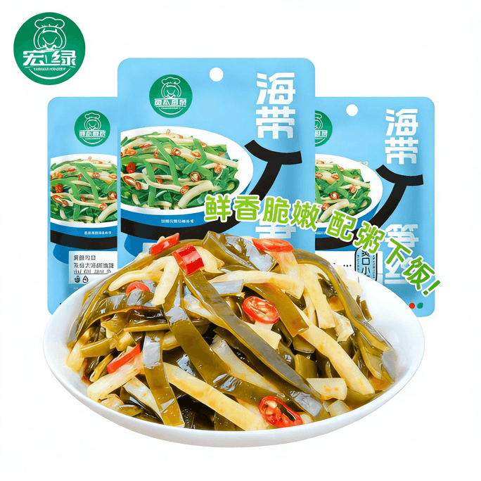 宏綠 海帶筍絲開味速食菜香辣海帶絲開袋即食下飯70g*1袋
