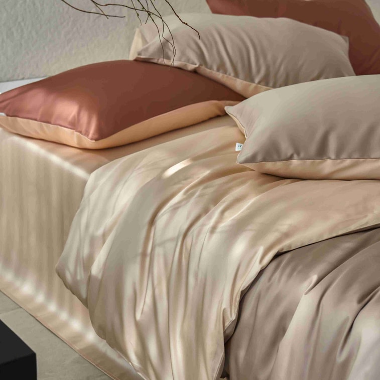 【中国直邮】 Lullabuy 晨露 臻眠床上四件套 四季床品居家必备床单被套(床笠款) 桃雾-Queen 3