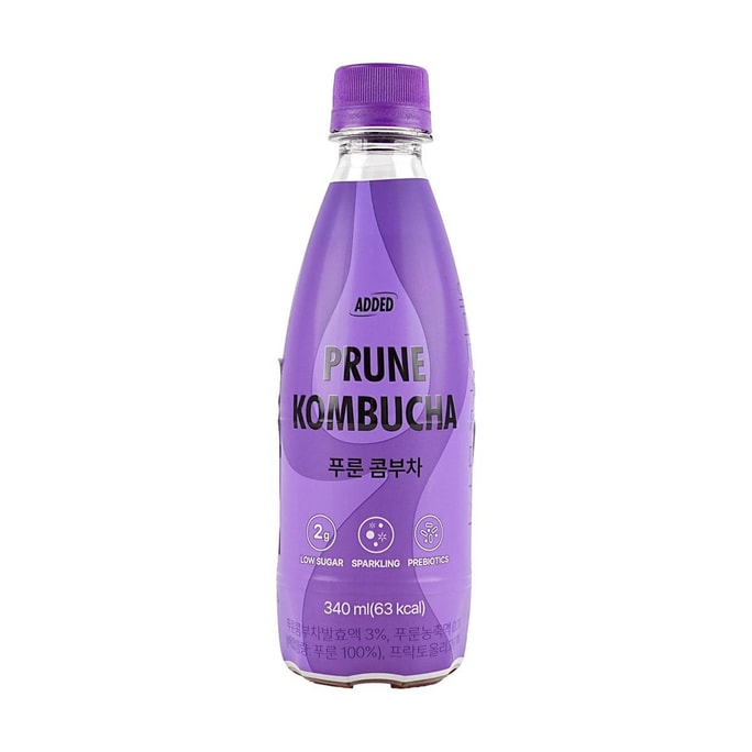  Kombucha Sparkling , Low Sugar Prebiotic Drink, Prune Flavor ,11.49 fl oz