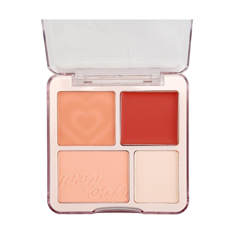 JUDYDOLL橘朵 腮紅高光盤腮紅膏腮紅盤 膨脹霧面高光氛圍色臉 9g #01 奶杏蜜瓜 黃皮更顯白 9