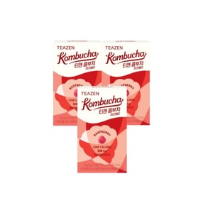 【韩国直邮】 韩国 Teazen 康普茶低卡0糖发酵饮品 树莓味 10条3盒
