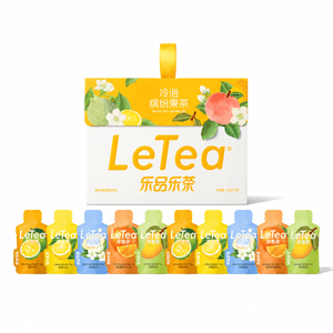 【中国直邮】 乐品乐茶 【露思同款】LeTea 冷泡茶包 花茶果茶叶袋泡茶伴手 礼 缤纷果茶丨五种口味共10包*1袋