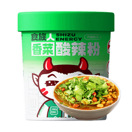 食族人 香菜酸辣粉 沖泡免煮米粉米線 136g【獨特工藝保留特有清香 兩包香菜雙倍滿足】