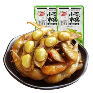 口水娃 太太太过瘾了!!!【香辣毛豆】水煮下酒菜休闲卤味素食零食即食小吃20g*10包