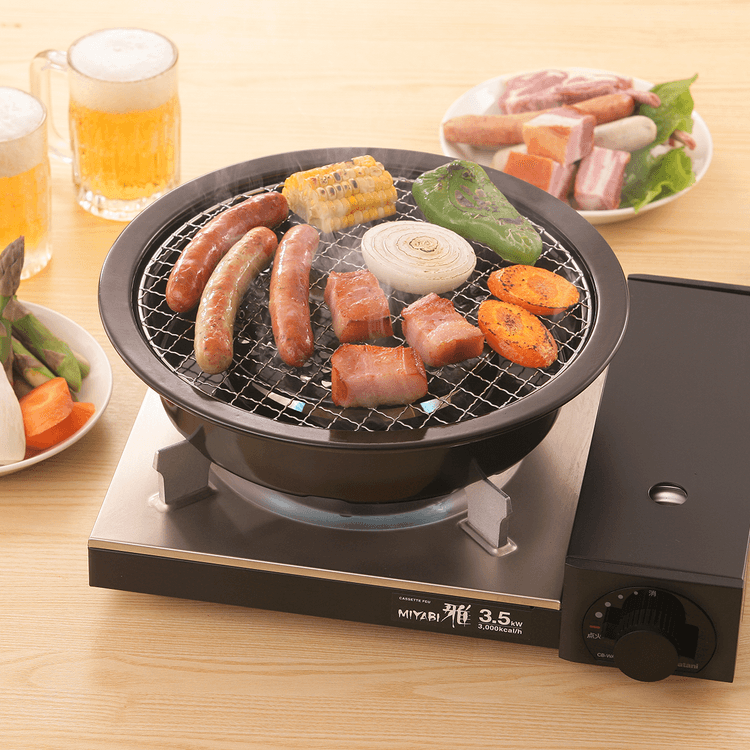 Iwatani Korean Cookware Aburi Stove Top Grill Pan, Black, CB-A-AMP