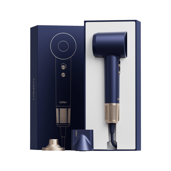 Premium High-Speed Ionic Hair Dryer — Love-Bound Edition Royal Blue, 110,000 RPM Brushless Motor, 360° Magnetic Nozzle, Low Noise, with Wall Mount & Travel Bag