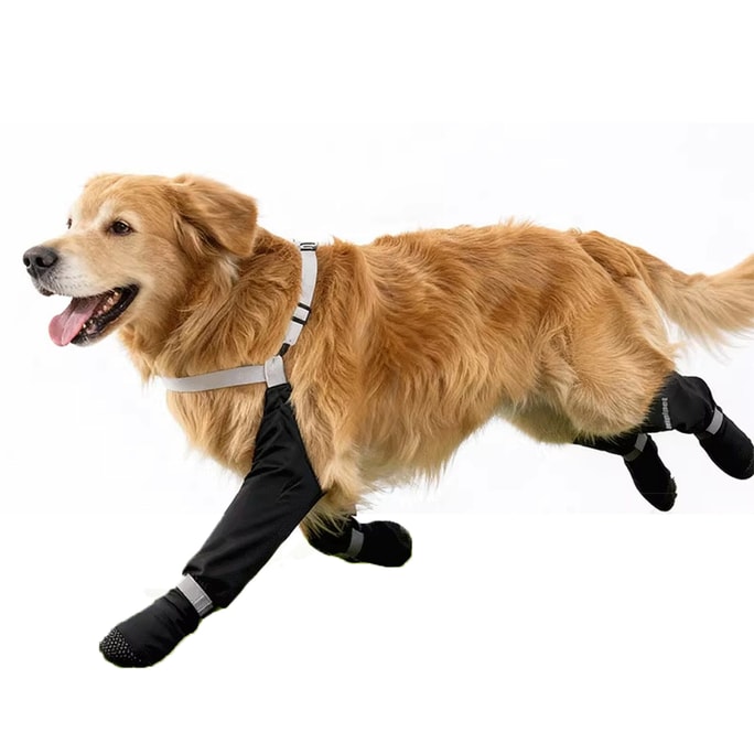 Dog Dustproof Pants Aure Black · Extended Full Leg Coverage Size S 1 Piece Four-Strap Design Waterproof Anti-Drop No Slipping Off When Going Out